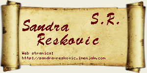 Sandra Resković vizit kartica